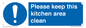 MV14640: Please keep this kitchen area clean