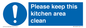 MV14640: Please keep this kitchen area clean