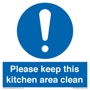 MV14640: Please keep this kitchen area clean