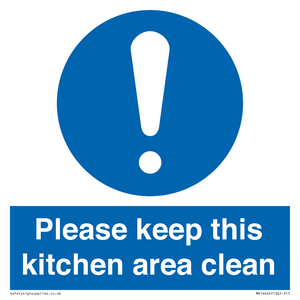 MV14640: Please keep this kitchen area clean