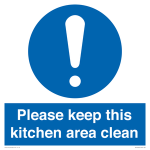 MV14640: Please keep this kitchen area clean