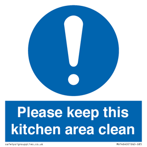 MV14640: Please keep this kitchen area clean