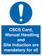MV14645: CSCS Card Manual Handling and Site Induction are mandatory for all