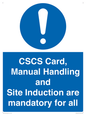 MV14645: CSCS Card Manual Handling and Site Induction are mandatory for all