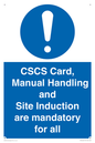 MV14645: CSCS Card Manual Handling and Site Induction are mandatory for all