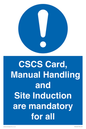 MV14645: CSCS Card Manual Handling and Site Induction are mandatory for all