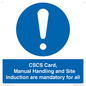 MV14645: CSCS Card Manual Handling and Site Induction are mandatory for all