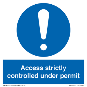 MV14649: Access strictly controlled under permit