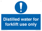 MV14780: Distilled water for forklift use only