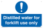 MV14780: Distilled water for forklift use only