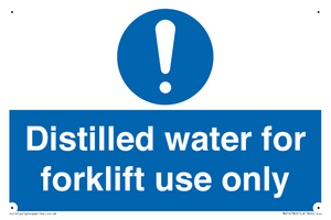 MV14780: Distilled water for forklift use only