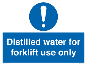 MV14780: Distilled water for forklift use only