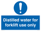 MV14780: Distilled water for forklift use only