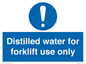 MV14780: Distilled water for forklift use only