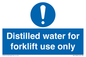 MV14780: Distilled water for forklift use only