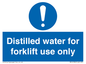 MV14780: Distilled water for forklift use only