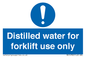 MV14780: Distilled water for forklift use only