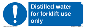 MV14780: Distilled water for forklift use only