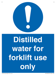 MV14780: Distilled water for forklift use only