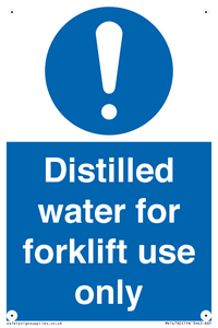 MV14780: Distilled water for forklift use only
