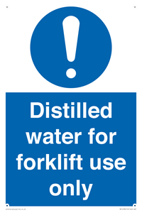 MV14780: Distilled water for forklift use only