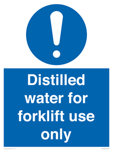 MV14780: Distilled water for forklift use only