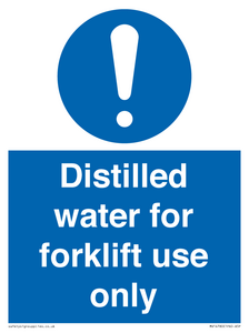 MV14780: Distilled water for forklift use only