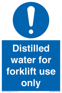 MV14780: Distilled water for forklift use only