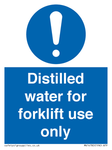 MV14780: Distilled water for forklift use only