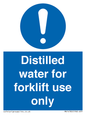 MV14780: Distilled water for forklift use only