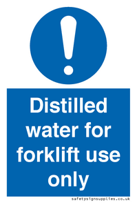 MV14780: Distilled water for forklift use only