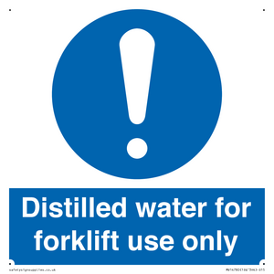 MV14780: Distilled water for forklift use only