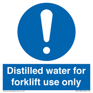 MV14780: Distilled water for forklift use only
