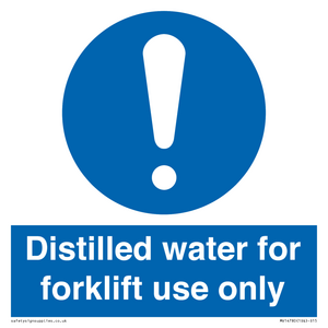 MV14780: Distilled water for forklift use only