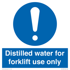 MV14780: Distilled water for forklift use only