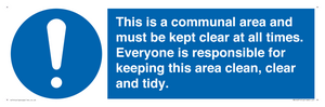MV14971: This is a communal area and must be kept clear