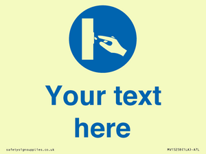 MV15258: Custom Use Switch Sign