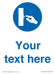 MV15258: Custom Use Switch Sign