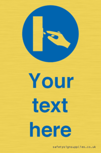 MV15258: Custom Use Switch Sign