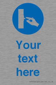 MV15258: Custom Use Switch Sign