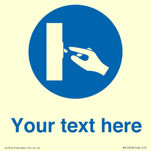 MV15258: Custom Use Switch Sign