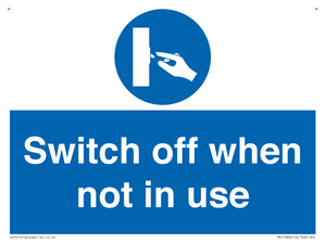 MV15368: Switch off when not in use