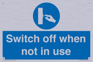 MV15368: Switch off when not in use