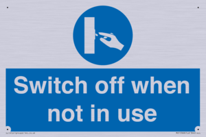 MV15368: Switch off when not in use
