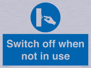 MV15368: Switch off when not in use