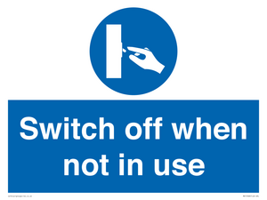 MV15368: Switch off when not in use