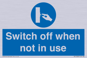 MV15368: Switch off when not in use
