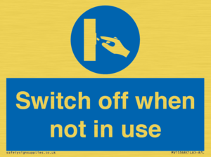 MV15368: Switch off when not in use