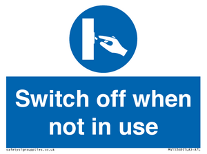 MV15368: Switch off when not in use