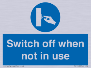 MV15368: Switch off when not in use